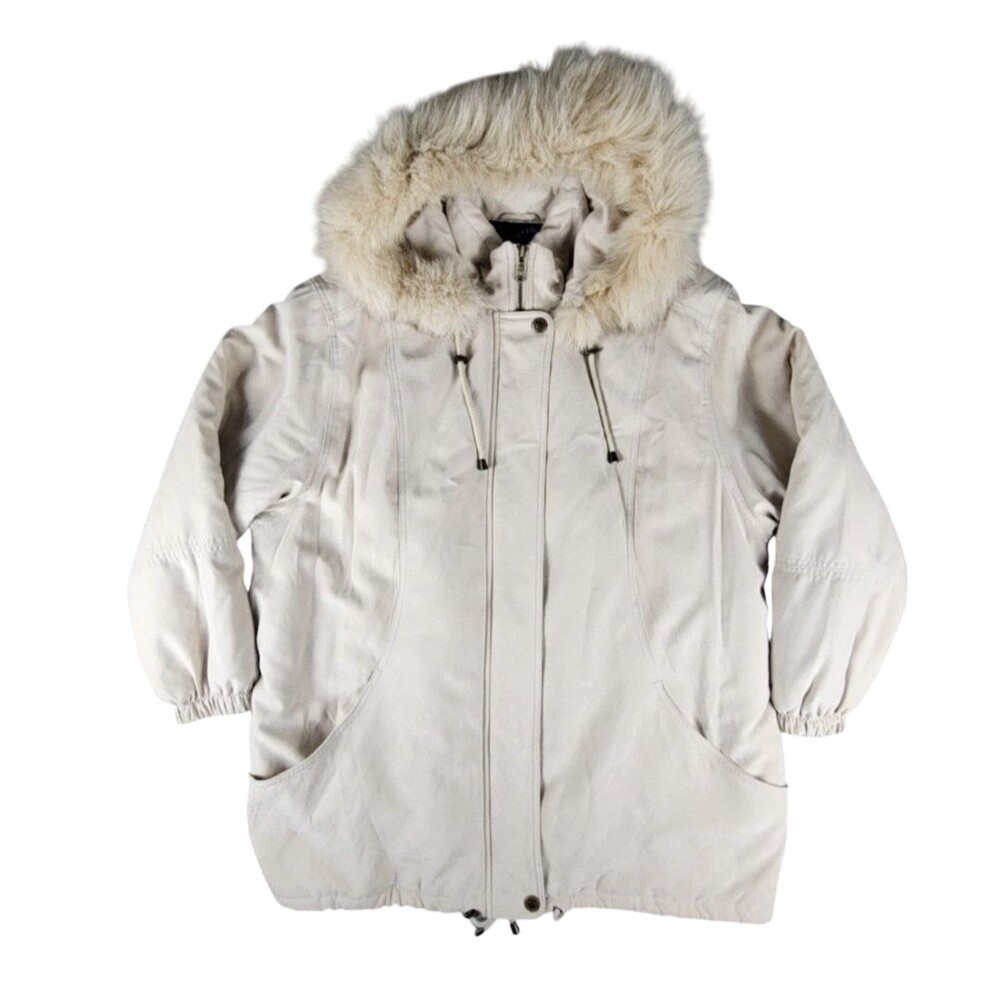 Vintage NWT Fox Fur Hooded Parka Coat Womens 2x Thermolite Plus Winter Preppy